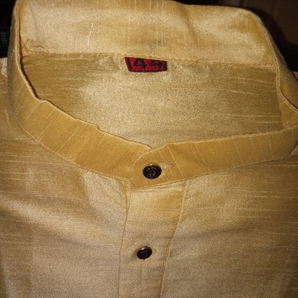 Kurta pajama Indian Men Pants Set  Long Sleeve Long Top Brand New - Picture 8 of 8